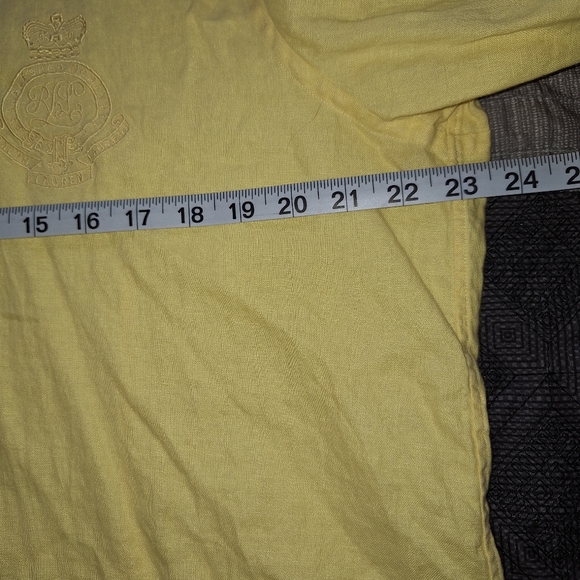 Lauren Ralph Lauren Linen Top Button Front Monogram Shirt Women’s Size XL - Picture 8 of 9